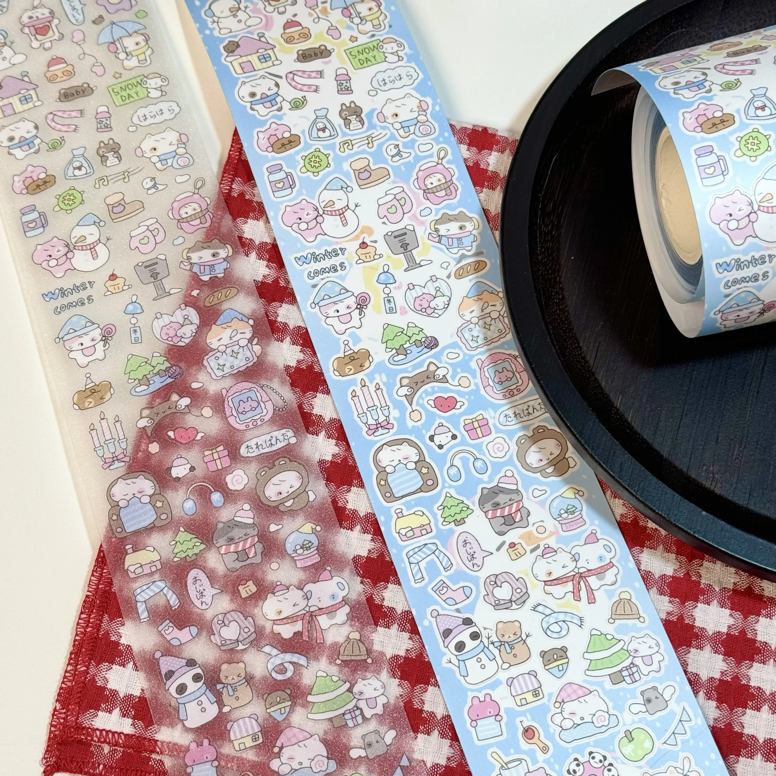

Cocoland Coconut Winter Story "Cute Winter Small Elements Hand Laptop Cut Film Flash Sand Sticker Roll
