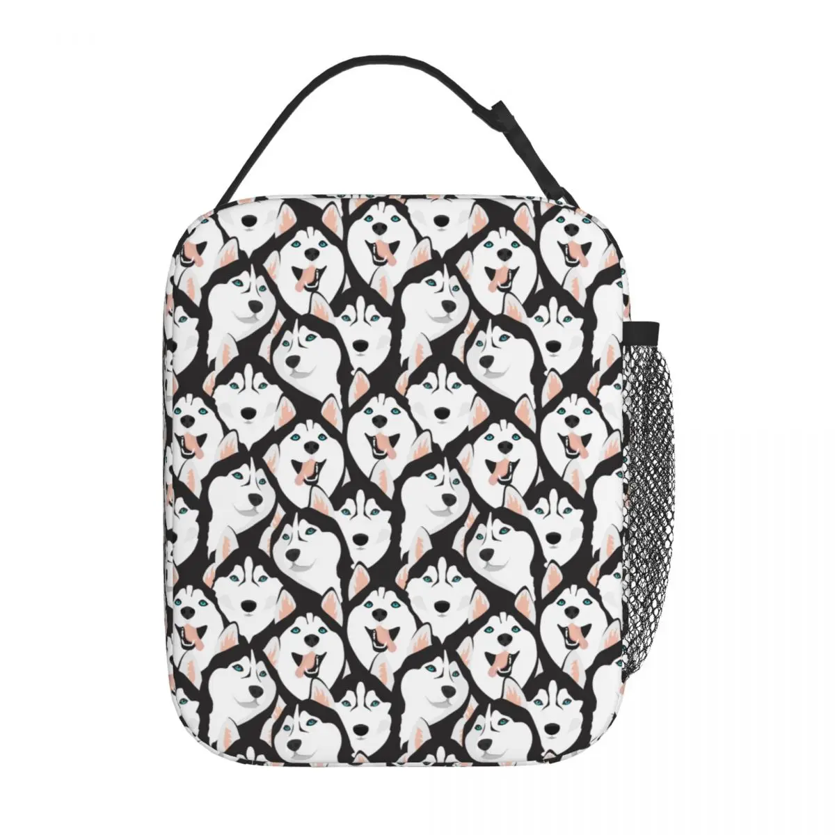 Husky Dogs With Blue Eyes borse per il pranzo con isolamento termico per Picnic borsa per alimenti portatile uomo donna Cooler Thermal Food Box