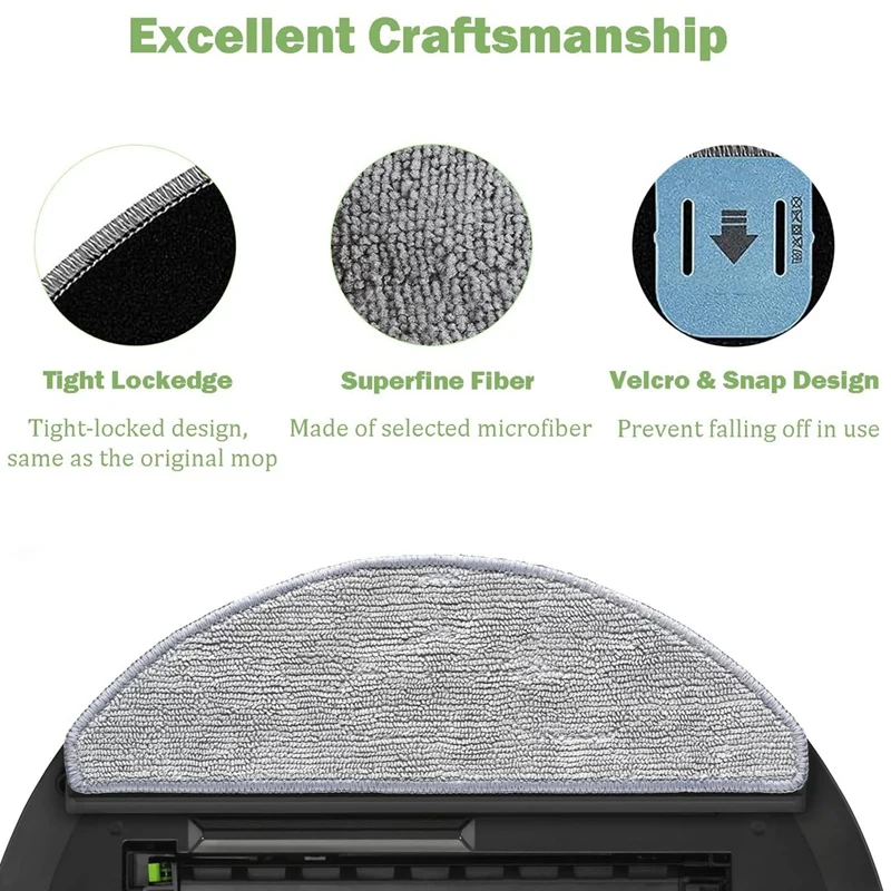 Spare Parts Mop Pads Compatible For Irobot Roomba Combo I5,I5+,J5,J5+ Vacuum Cleaner, Washable & Reusable Cleaning 5Pcs
