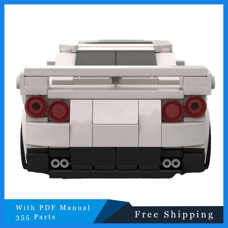 

355 PCS Luxury White Racing Modular MOC Popular Speed Sports Car Building Block Model Children's Puzzle Set Toy Christmas Gifts