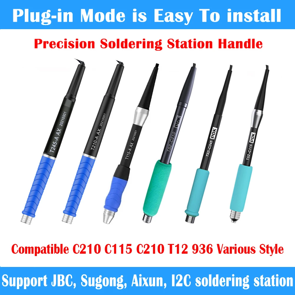 I2C Aixun Đầu Hàn C115 C210 C245 Cho Máy JBC/I2C/Jabe/XSoldering/JCID Aixun T3A t3B Bộ Hàn Mũi Hàn