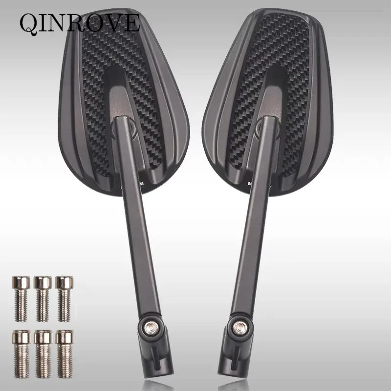 

Motorcycle Rear Mirror aluminum alloy Carbon Fiber Universal Side Mirror For Suzuki GSR Kawasaki Z650 Z750 Z800 Benelli TRK 502