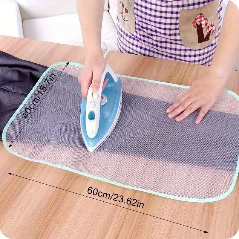 

Heat Resistant Plaid Ironing Mat, Non-Slip Pad Even Heat Distribution, Protect Clothes from Burning for Home Office
