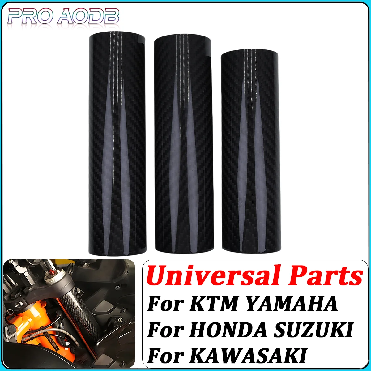 

For KTM Honda Yamaha Kawasaki Suzuki Husqvarna CRF XR YZ KX RM WR SX EXC 2002-2023 Motorcycle Fork Wraps Carbon Fiber Protectors