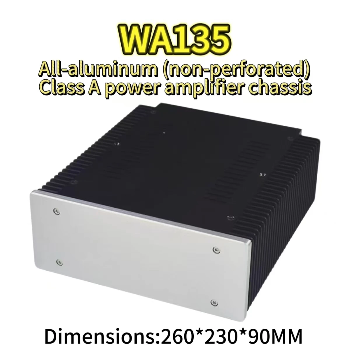 

WA135 Full-aluminum (non-perforated) Class A high-quality power amplifier chassis shell