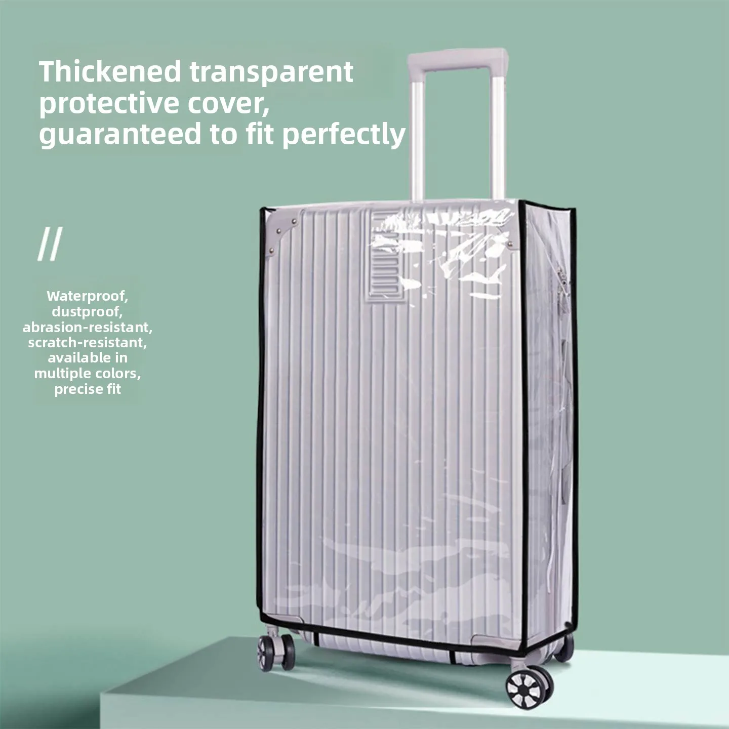 Thickened Transparent Luggage Protection Cover Waterproof Dustproof Suitcase Cover for Travel And Check-In 20 24 26 28 Inch