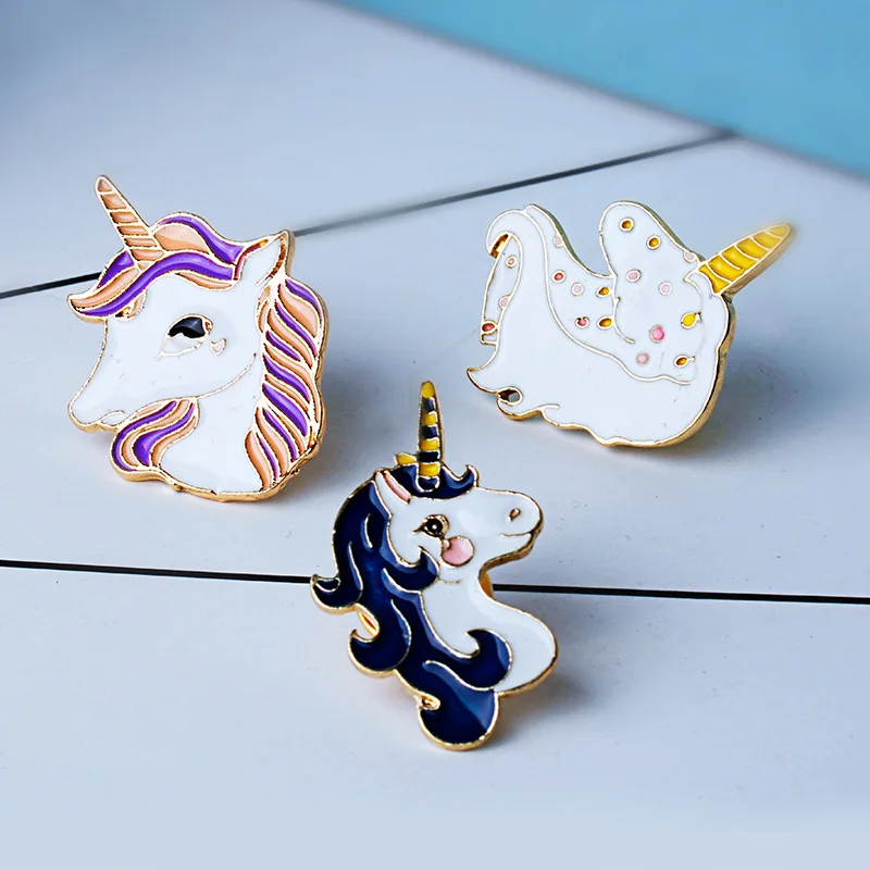 Unicorn Pride Transgender Lesbien Non-binary Asexual Brooches Rainbow Unicorn Brooch Corsage Clothing Pin