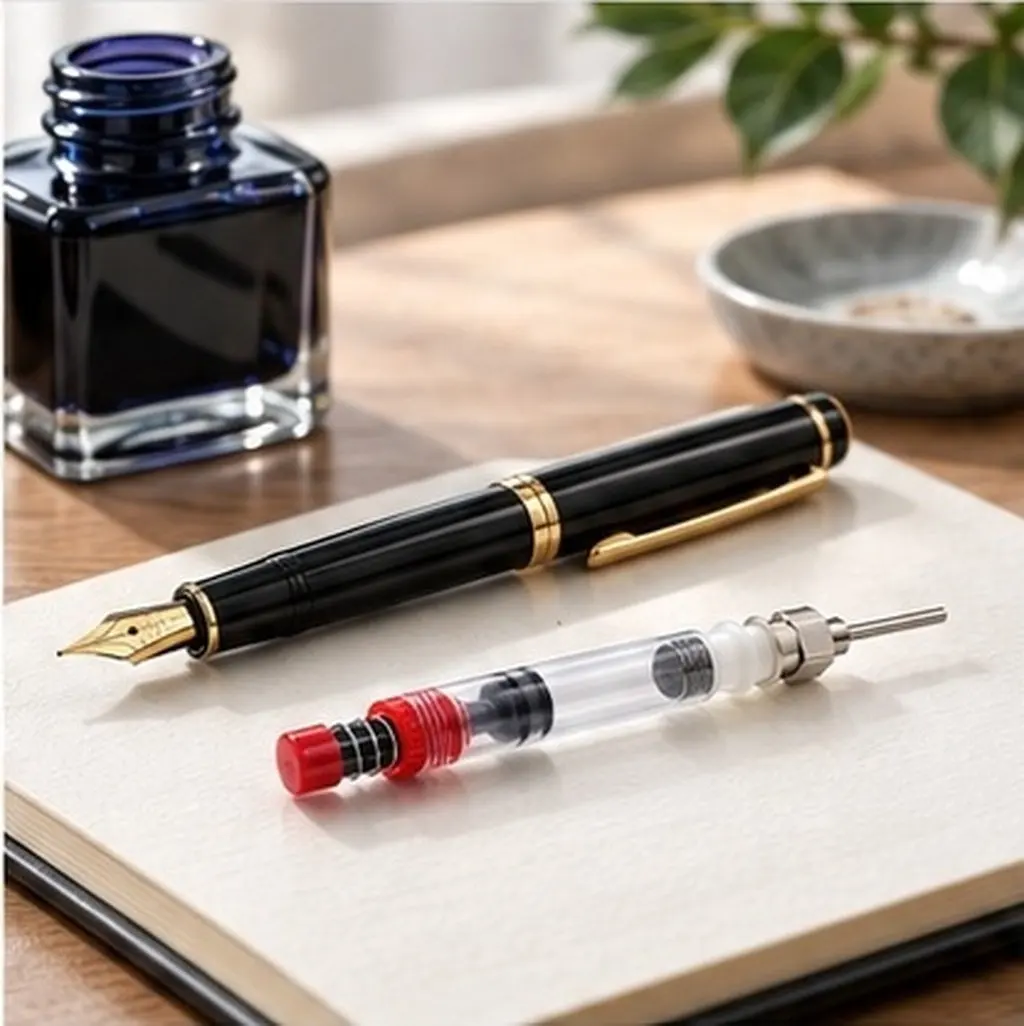 10Pcs Fountain Pen Ink Converter Stainless Steel Plastic Vacuum Spring Design Compatible with European Standard Pens Calligraphy