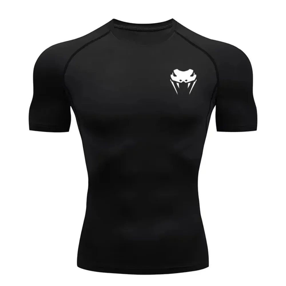 2026 New Men's Compression Short Sleeve Quick-Dry Sports Shirt | All-Season Fitness Running Clothing Sun Protection