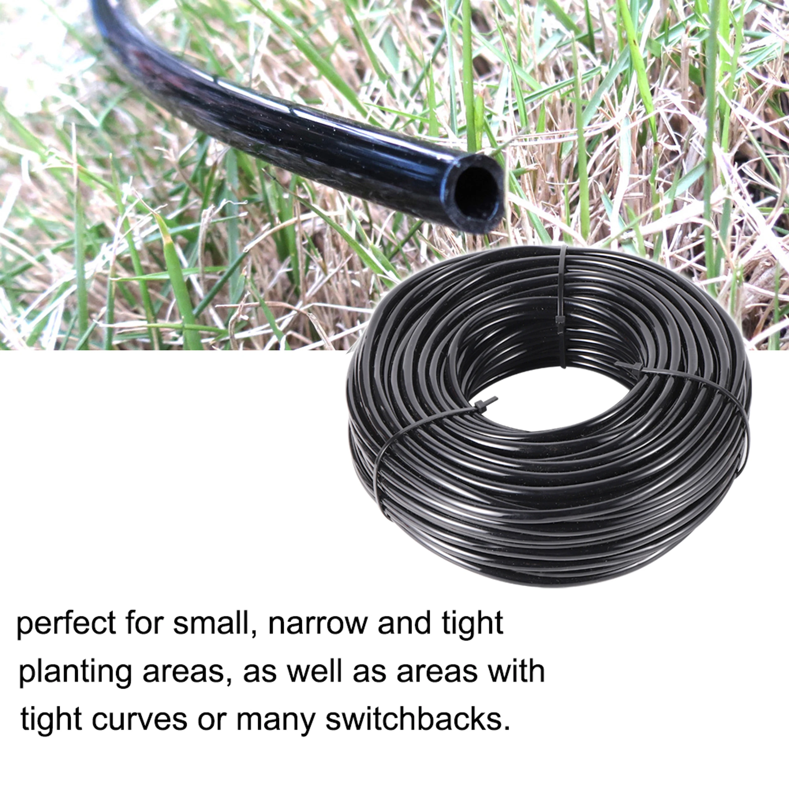 

10m/20m/40m/60m Garden Watering Hose PVC Material Greening Drip Irrigation Hose 1/4" Lawn Plant Flower Irrigation System