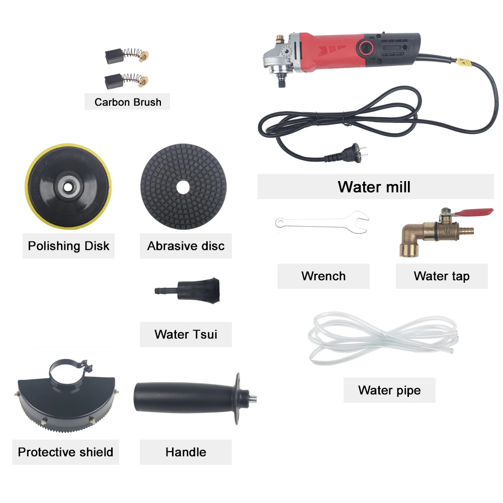 

900W Electric Stone Hand Wet Polisher Grinder 210V~240V Variable Speed Water Mill Portable Water Filled Grinding Machine