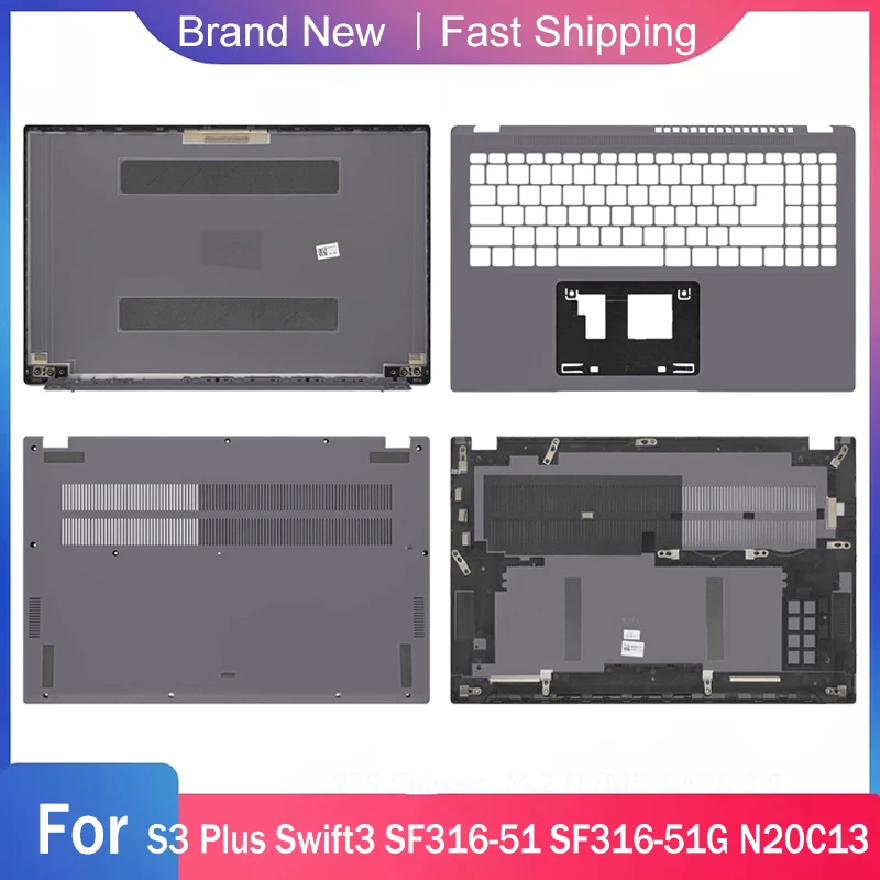 에이서 S3 플러스 스위프트 3 SF316-51 SF316-51G N20C13 노트북 LCD 뒷면 커버, 팜레스트 상단 교체 케이스, A C D 쉘, 신제품