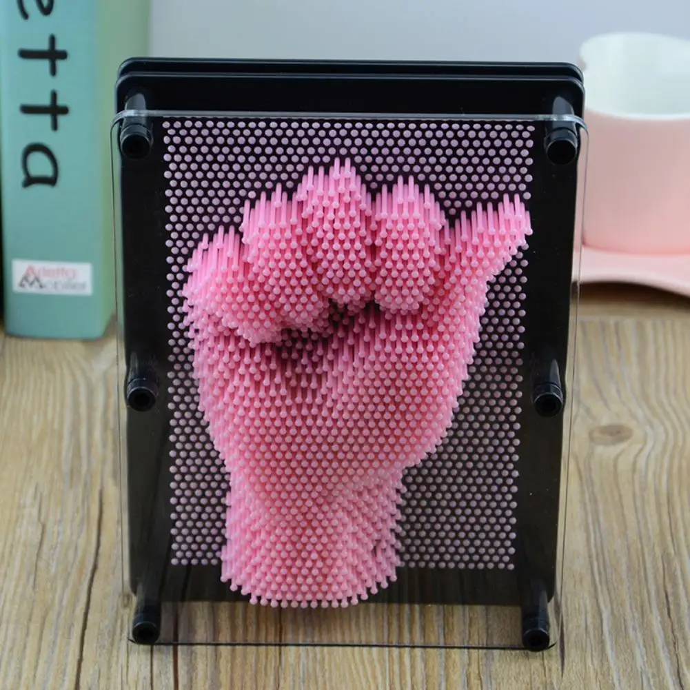 3D Pin  Impression Board Art Toy Handprint Sculpture Clone Needle Board Stress Relief Sensory Toy Desk Decor Gift