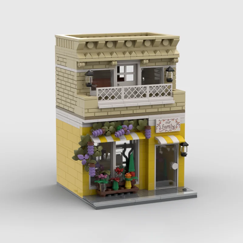 1316 قطعة MOC متجر بائع الزهور وحدات صغيرة نموذج مصغر بناء هدايا عيد الميلاد كتل العمارة لتقوم بها بنفسك الطوب الاطفال اللعب عيد ميلاد #3