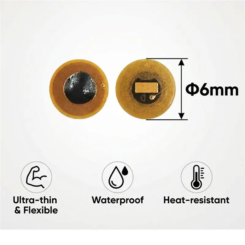 [NEW!A25P】 Tags 6Mm Diameter Programmable NTAG213 NXP RFID Stickers Round Waterproof Flexible FPC For Phone Labels