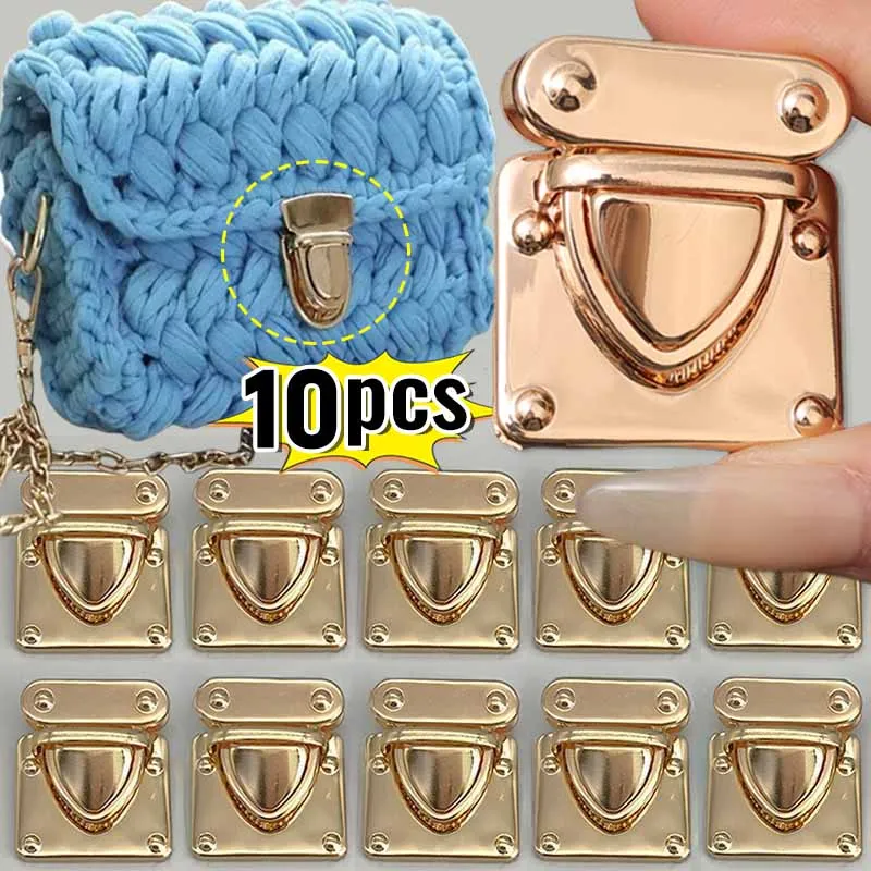 1/10pcs Metal Locks Bag Clasp Catch Buckles for Handbags Shoulder Bags Purse Totes Closures Snap Clasp DIY Craft Bag Accessories