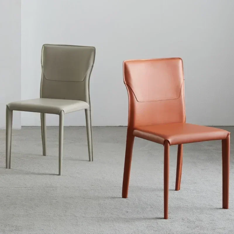 Sillas de comedor italianas con bolsa suave, esponja de alta elasticidad, marco de acero al carbono, muebles de cocina modernos, comodidad lujosa