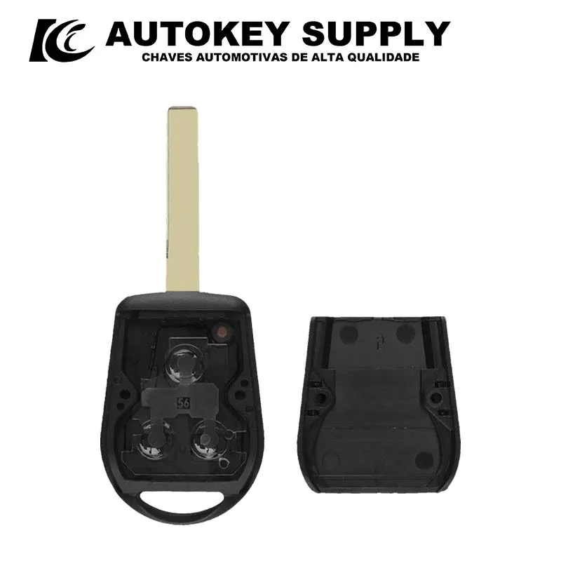 Casing kunci jarak jauh 3 tombol, casing Fob 3 BTN Uncut kunci Fob AKBMS220 untuk BMW E31 E32 E34 E36 E38 E39 E46 Z3 Z4