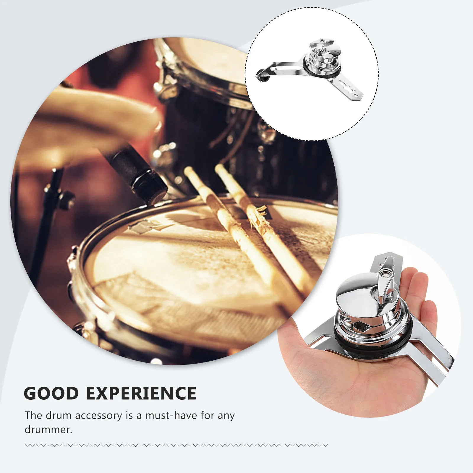 

Tom Drum Hanger Durable Metal Suspension Rim Mount Holder Space-Saving Easy Installation Drum Hardware Tom Mount