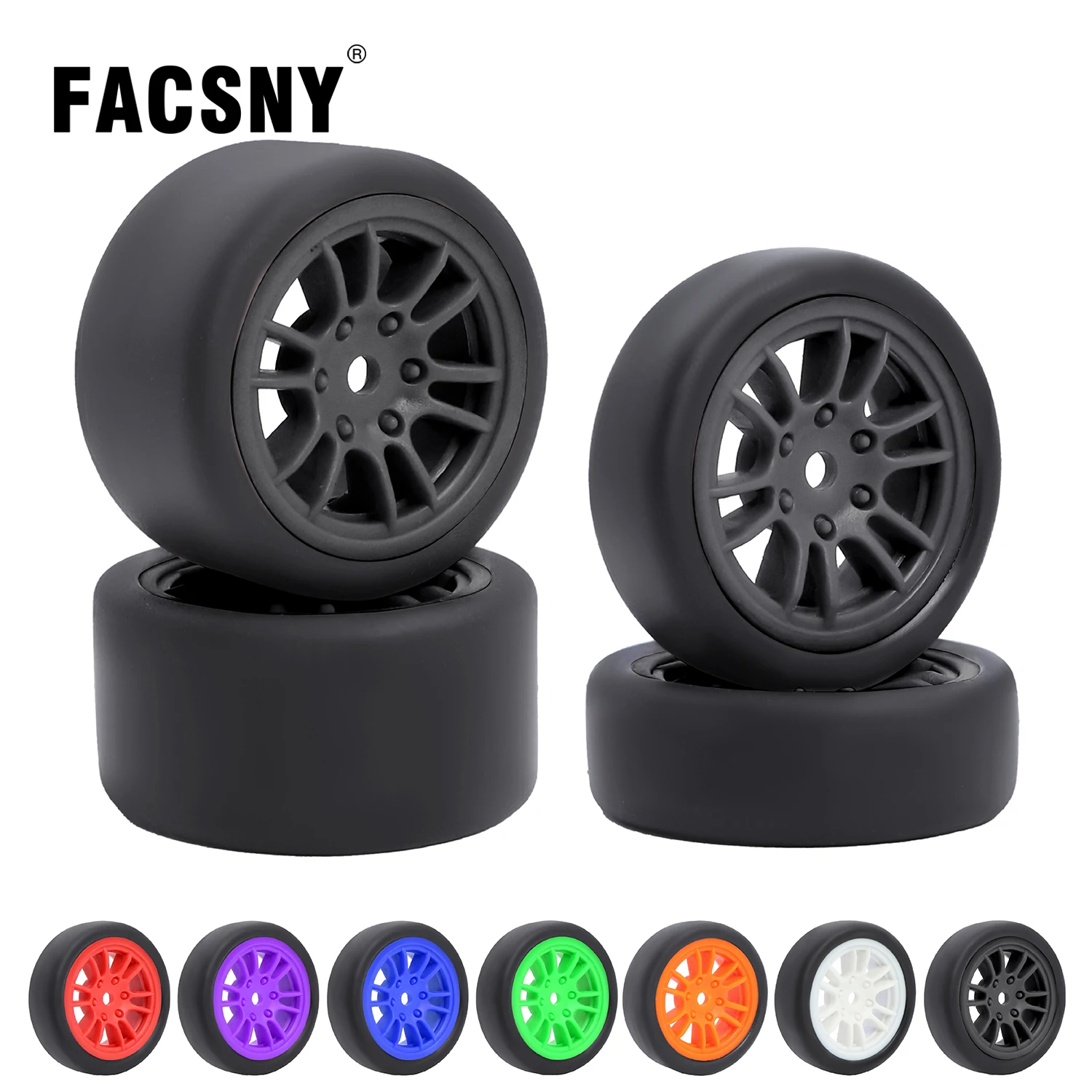 On-Road-Drift-Rennradfelgennabe mit vormontierten Reifen und Stift für 1/24 LOSI Micro-B 1/28 Losi Micro-T WLtoys 244016