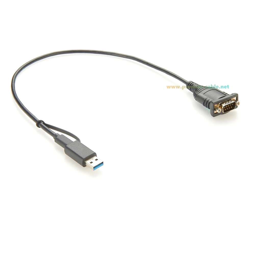 USB to RS232 Serial Adapter with FT232 Chipset USB to RS232 DB9 Male Converter Cable for Windows 11,10, 8, 7, Vista, XP
