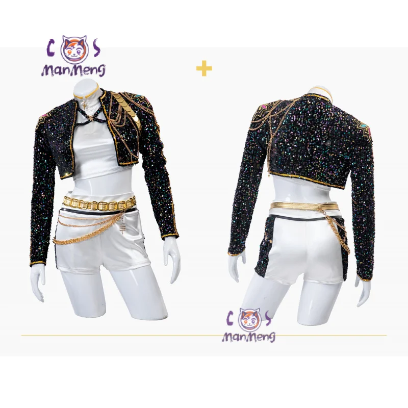 

Rumi KPop Demon Hunters HUNTR/X cosplay costume Dress jacket neck accessories vest full set of Halloween new fashion uniform