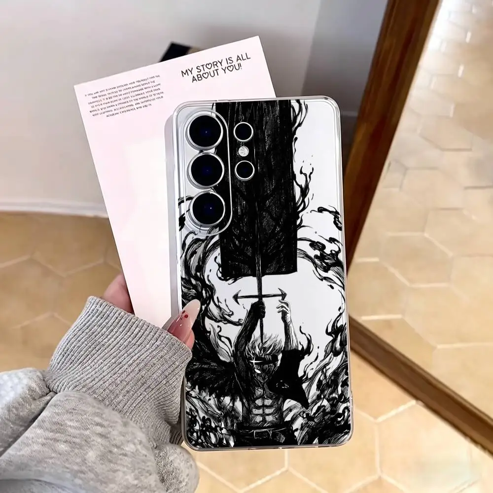Asta Black Clover Cool   Phone Case For Samsung S25,S24,S21,S22,S23,S30,Ultra,S20,Plus,Fe,Note,10,9,5G Transparent Cover view 3