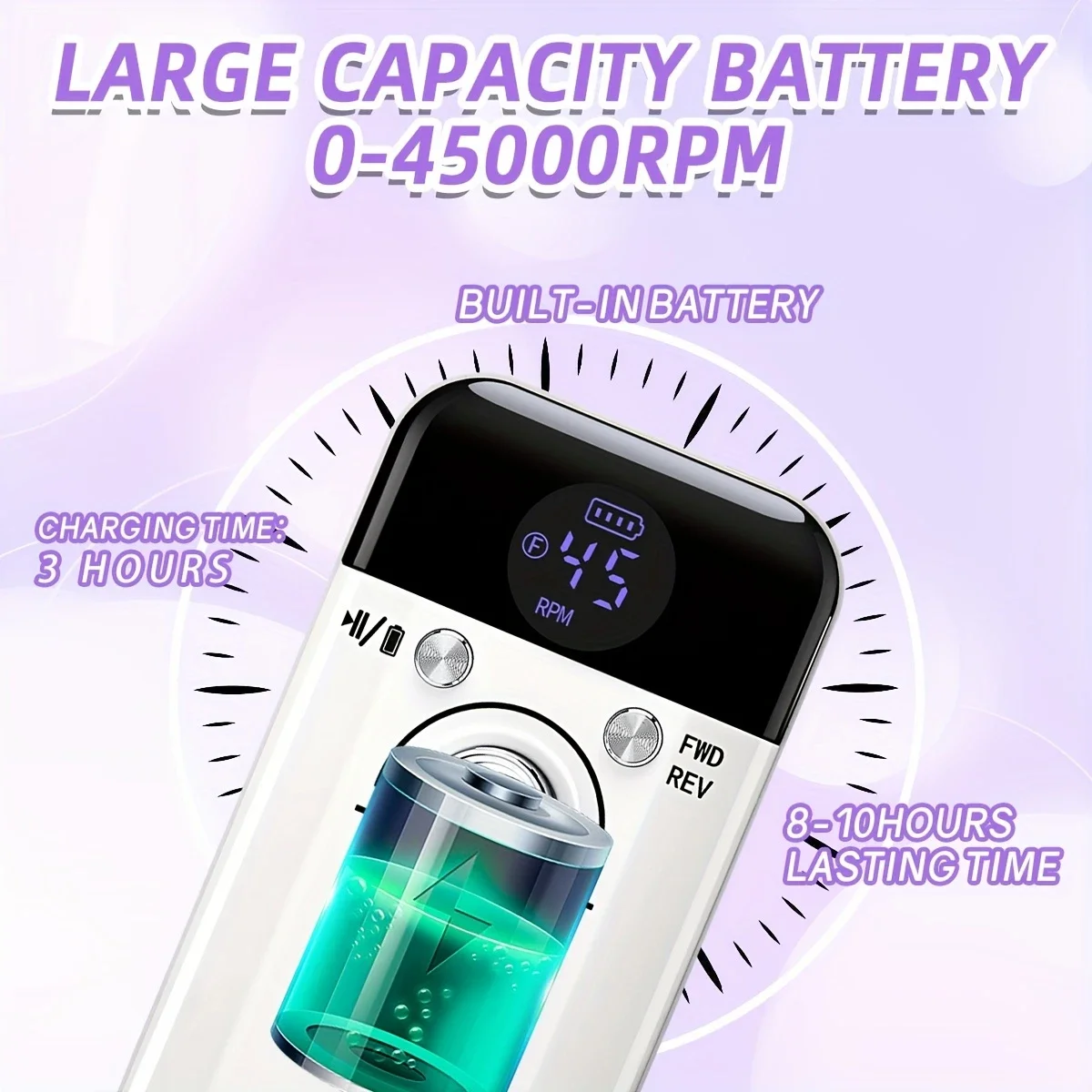 45000RPM elektryczna szlifierka do paznokci wiertarka wyświetlacz LCD profesjonalne wiertła do paznokci do paznokci żelowych polski pilnik do paznokci narzędzie do Manicure