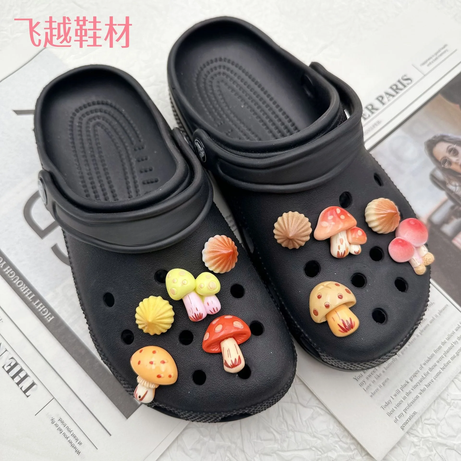 

Colored Mushroom Set Footwear Decoration Ins Popular Charms for Crocs Lovely Adornment for Clogs Sandals Cute Shoe Accessories