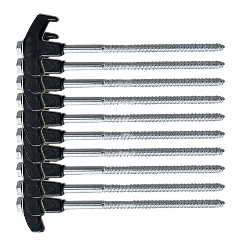 Imagem -05 - Parafuso-in Tent Stakes para Camping Âncora de Terra m8 Heavy Duty Tent Pegs Prego Chão 10 Pcs