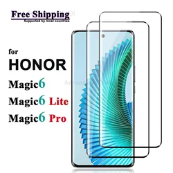 Screen Protector for Honor Magi6 Pro Lite Tempered Glass 9H 3D Curved Protective Anti Scratch Fingerprint Scan Bubble free
