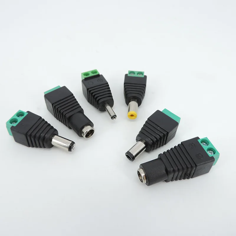 DC Female Male DC Connector 5.5 x 2.1MM 5.5*2.5MM 3.5*1.35MM Power Jack Adapter Plug Led Strip Light H2