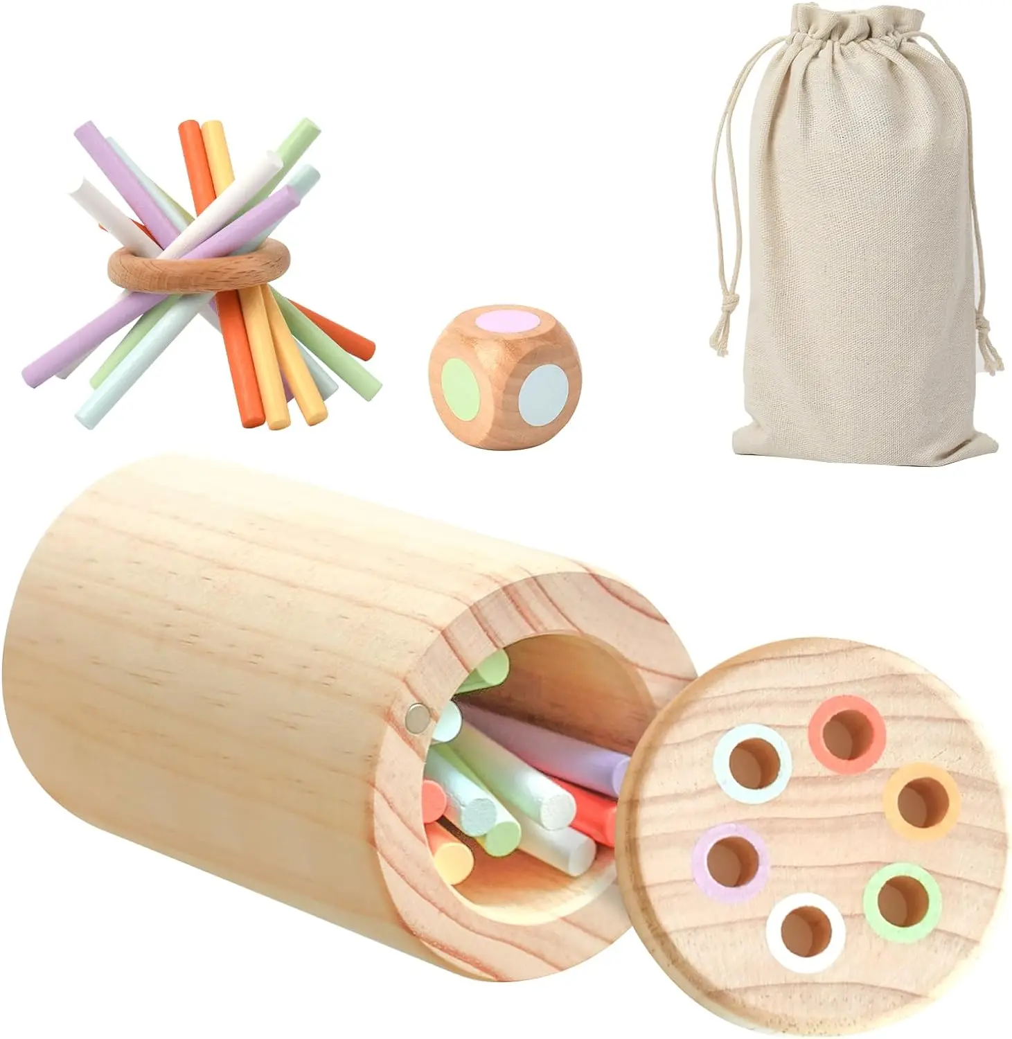 

Montessori Toys for Babies 6 Months to 3 Year Old,Fine Motor Skills Toys for Toddlers 1-3,Wooden Color Sorting Games Sensory Edu