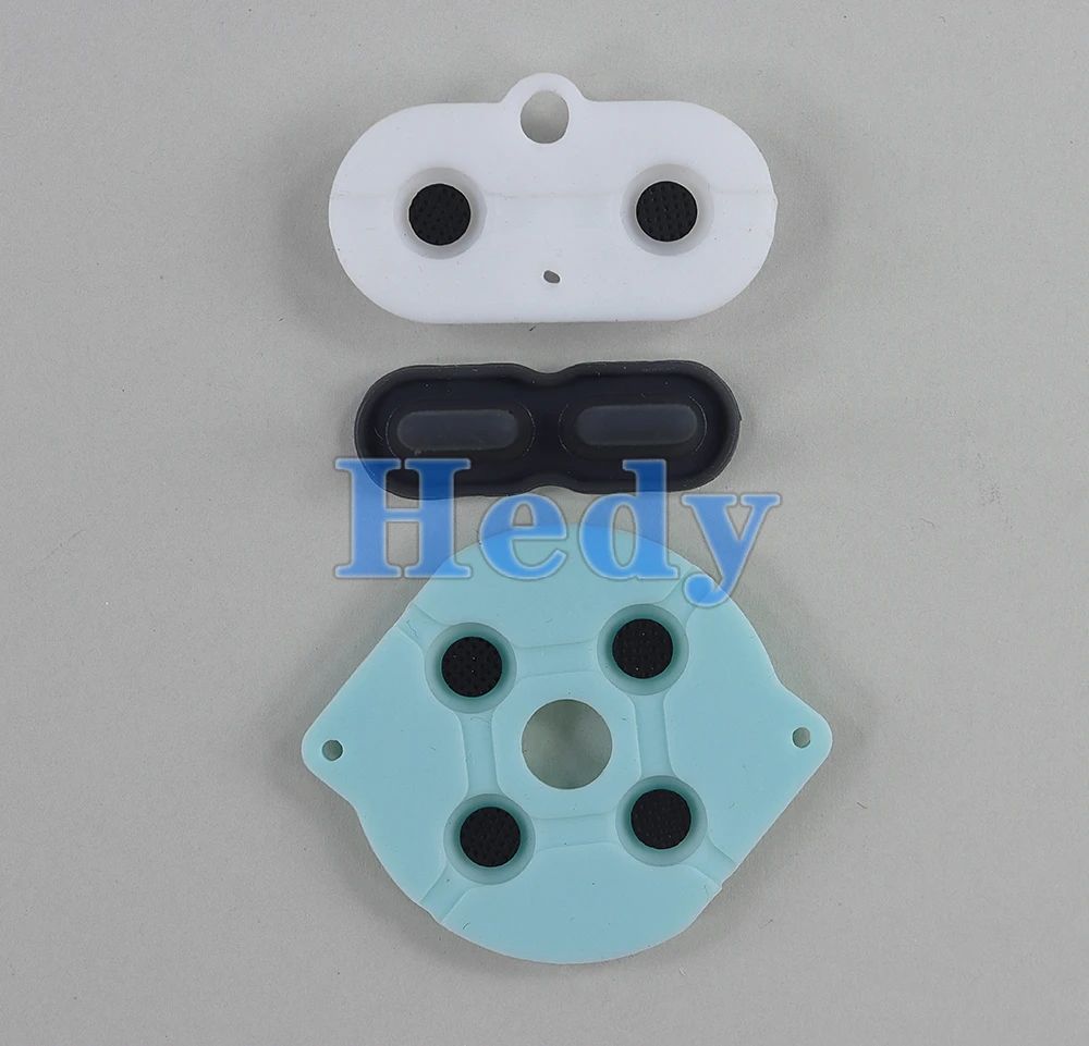 2 conjuntos de acessórios para sistema de jogo, para gameboy pocket gbp, botão condutor de borracha, almofadas de silicone a b d-pad, teclado selecionado