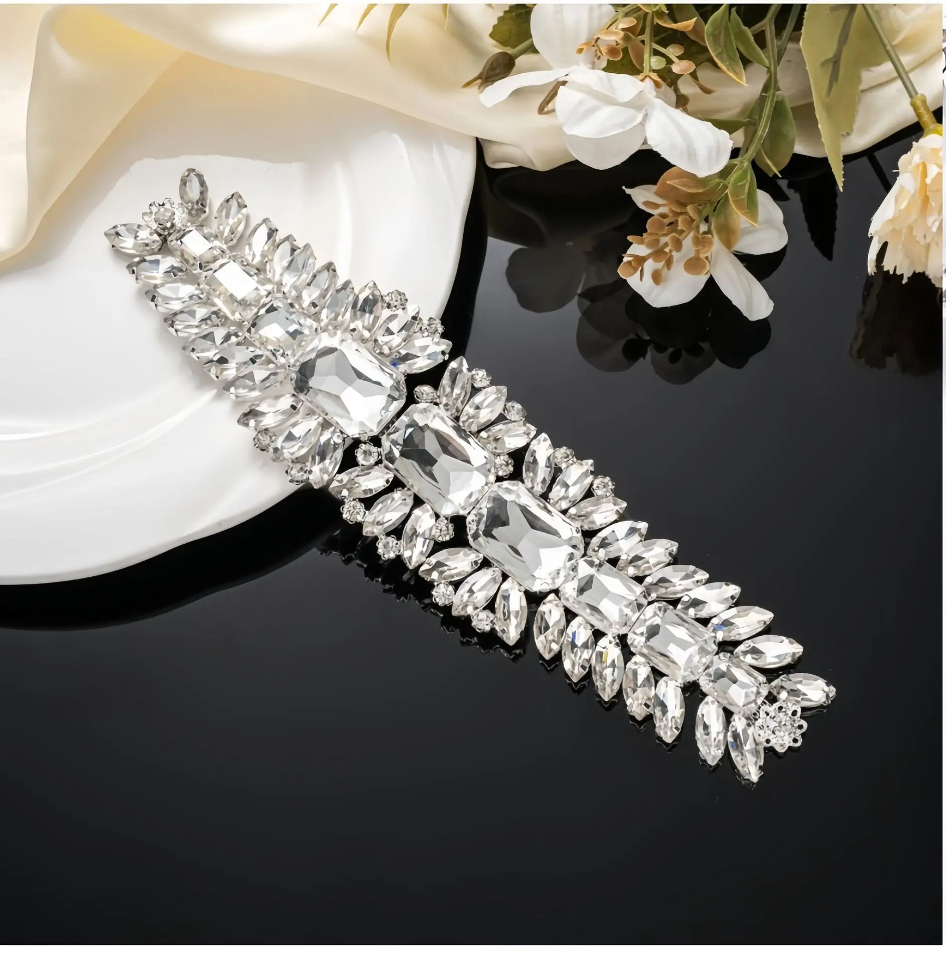 5 Stück Strass-Dekoration Kristall-Diamant-Accessoires DIY Handwerk Hochzeit Abendkleid Strass-Dekoration Nähzubehör – Detail 2