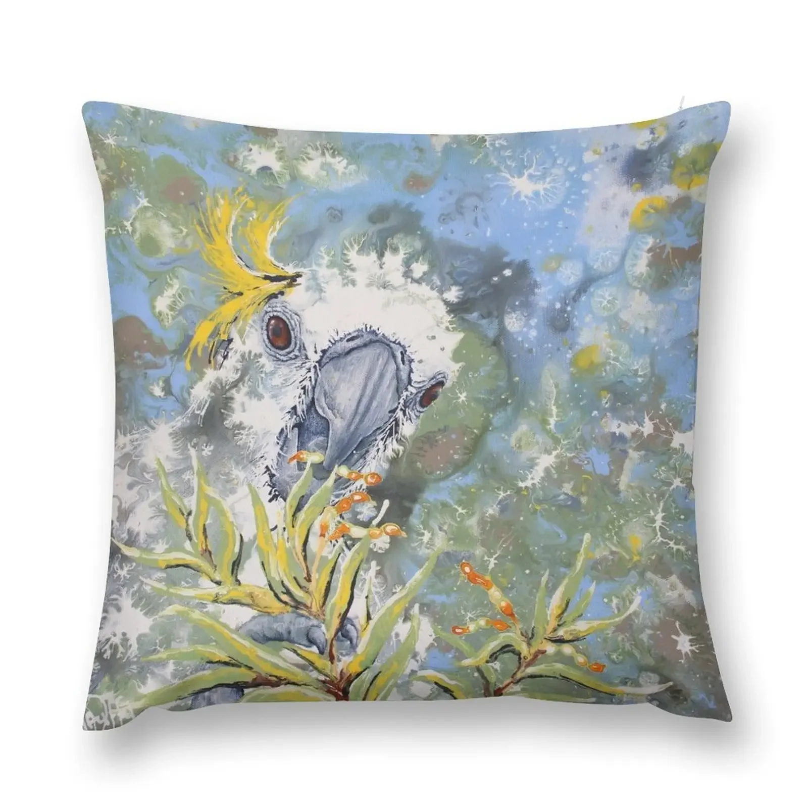 Sulphur Secateur Sulphur-Crested Cockatoo Throw Pillow Pillow Case Decorative pillowcase pillow cover luxury