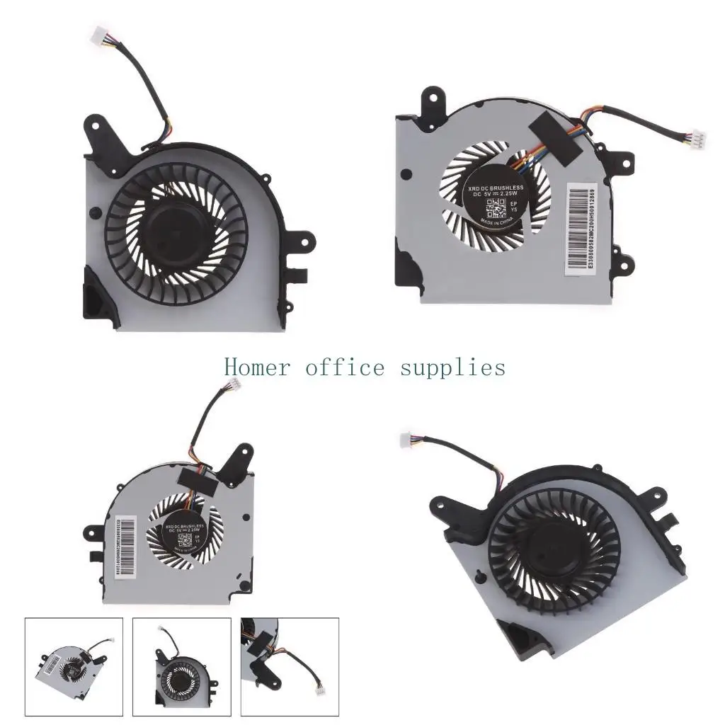 

K43B CPU GPU Fan Laptop Cooling Fan DC5V 0.55A 4-pin 4-wires for MSI GF75 MS-17F1 17F2 17F4 17F5 Laptop Part Brushless Motor