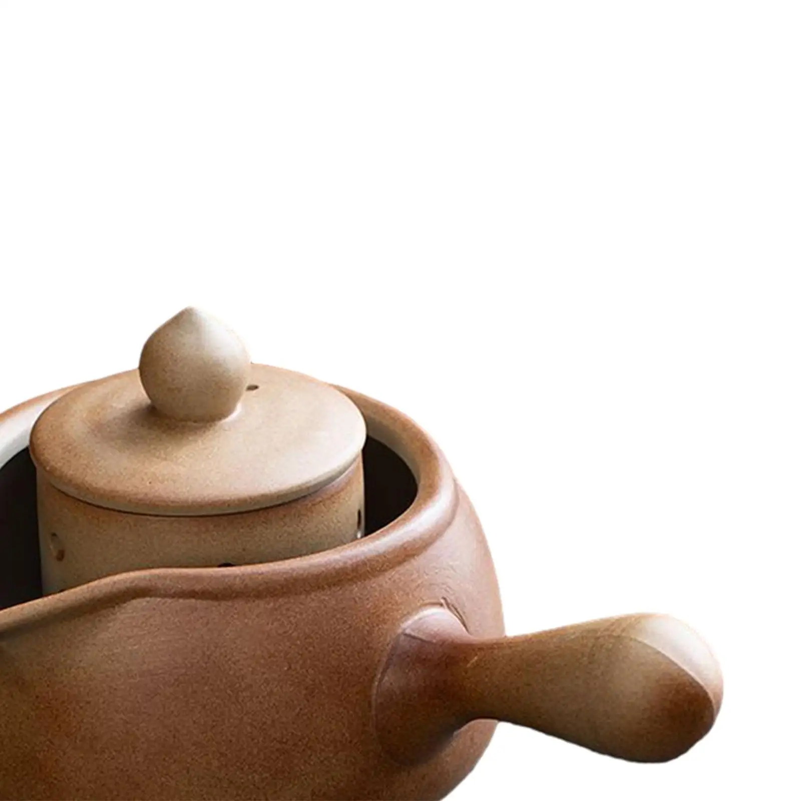Ceramic Teapot Tea Maker Kettle Tea Infuser Porcelain Tea Pot for Picnic Boiling Hot Water Outdoor Restaurant Hotel