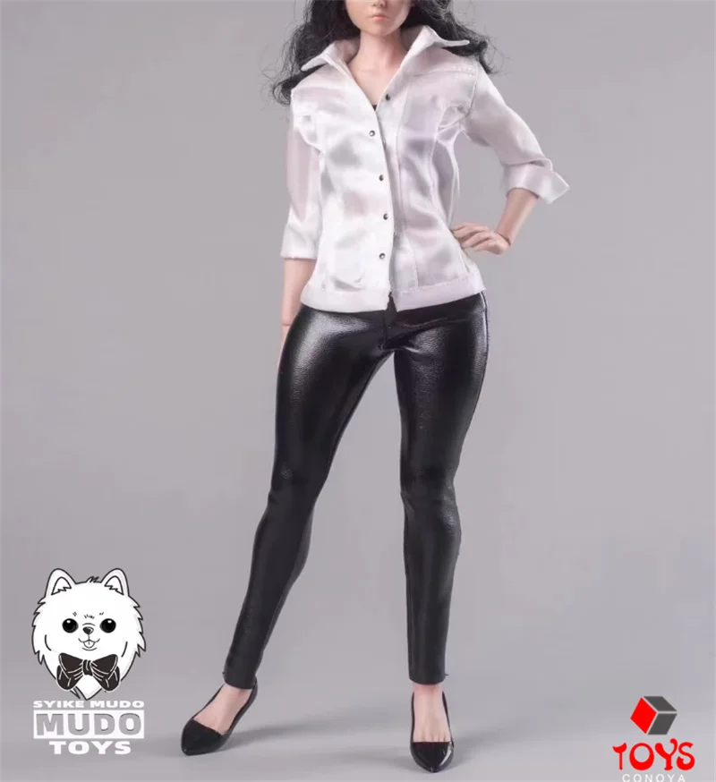 CTC-003 1/6 Scale Female Shirt Leather Pants Set Clothes Model Fit 12-inch Worldbox AT202 Soldier Action Figure Body Dolls