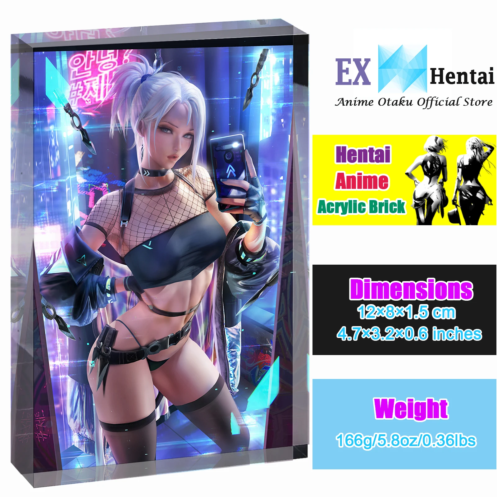 

Sexy Jett Waifu 3D Poster, Valorant Fan Art,Hentai Anime Acrylic Block, Cyberpunk Acrylic Brick, Gamer Room Decor Gift for Men