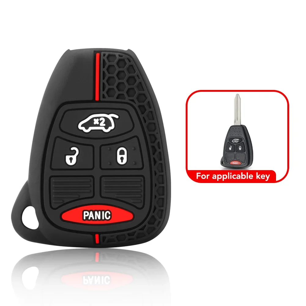 Silicone Cover Key Case For Dodge RAM JEEP Commander Compass Grand Cherokee Liberty Wrangler Chrysler