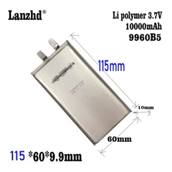 1-12pcs 3.7V 1060115 9960105 9960B5 Li Polymer Lithium LiPo Cells Took for Colorfly C10 E-Books Power Bank Tablet PC DVD 10000mA