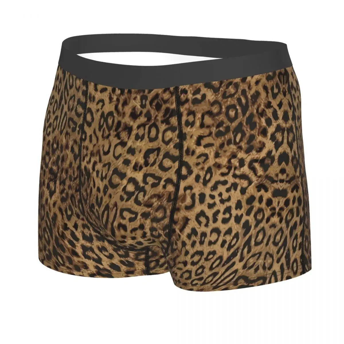 Cool Leopard Print Boxers Shorts Panties Men's Underpants Stretch Wild Animal Skin Briefs Underwear