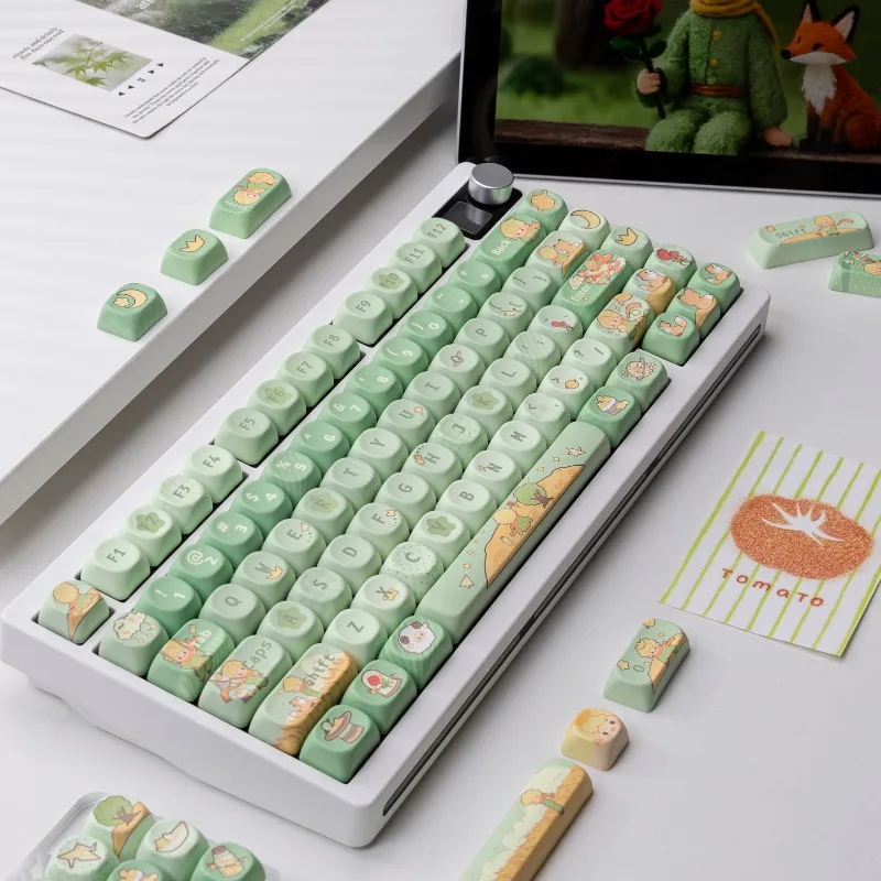 PBT keycaps with high aesthetic value, five sided heat sublimation MOA compatible with mechanical keyboards