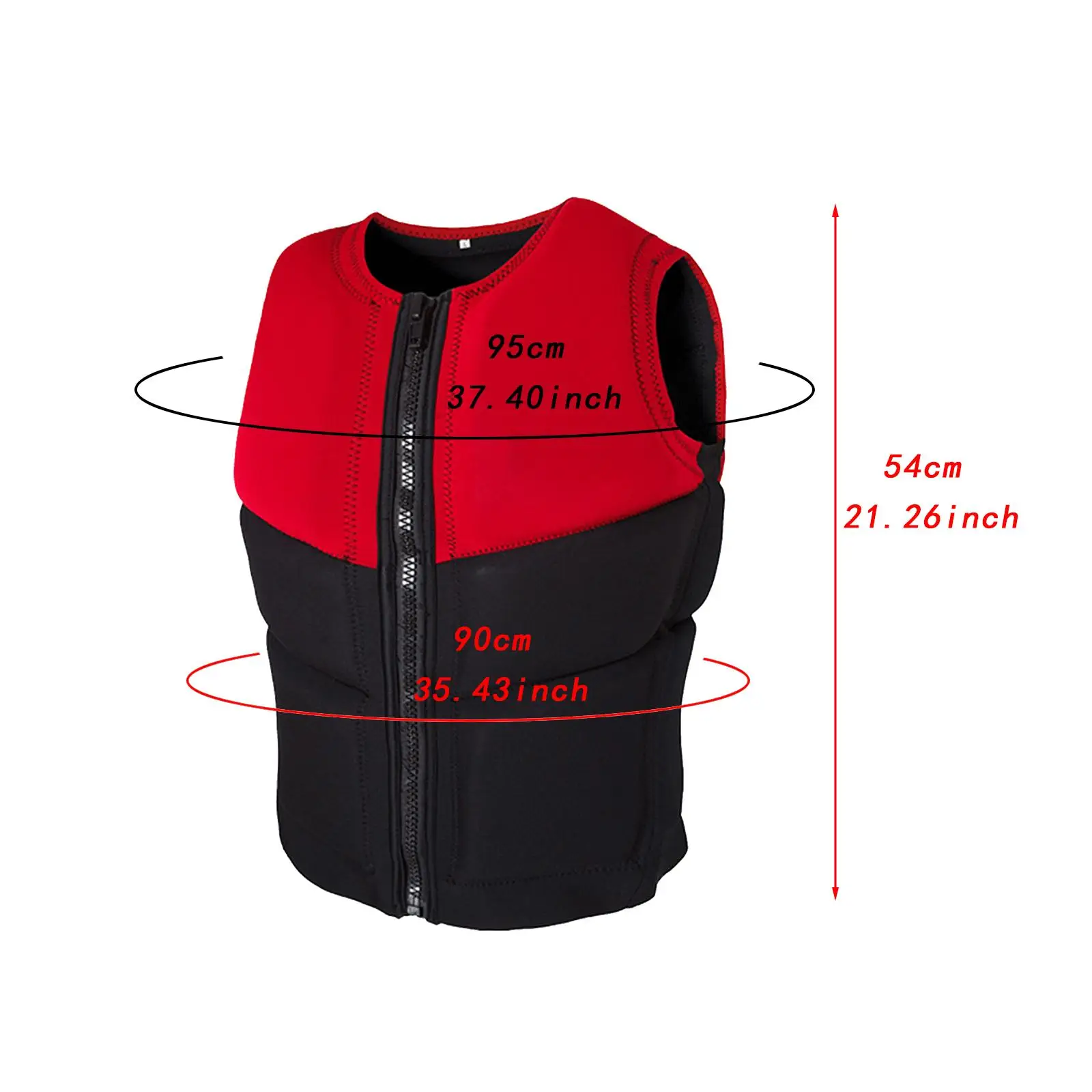 Adults Life Jacket Aid Vest Kayak Ski Buoyancy Fishing Watersport Outdoor, Great for Any Water Sports Boating Skiing Surfing