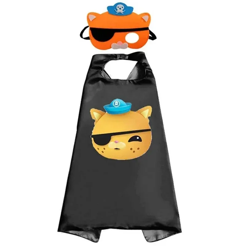 Octonauts أنيمي الشكل قناع طفل هالوين لعب الأدوار ازياء الرأس مع قناع ل Kwazii Barnacles Dashi Peso تأثيري عباءة