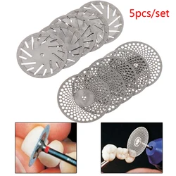 Dental thin Ultra-thin double sided sand diamond cutting disc with mandrel for separating polish ceramic Teeth Whitening 1/5pcs