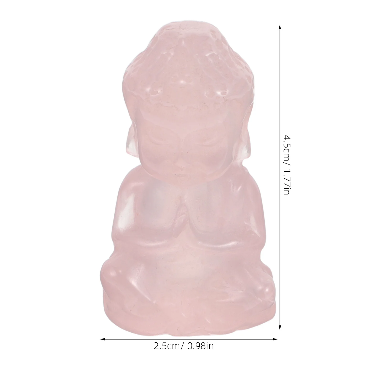Picture 5: Rose Quartz Baby Buddha Hand-Carved Crystal Sitting Meditation Statue for Home Decor Feng Shui Spiritual Zen Garden Ornament