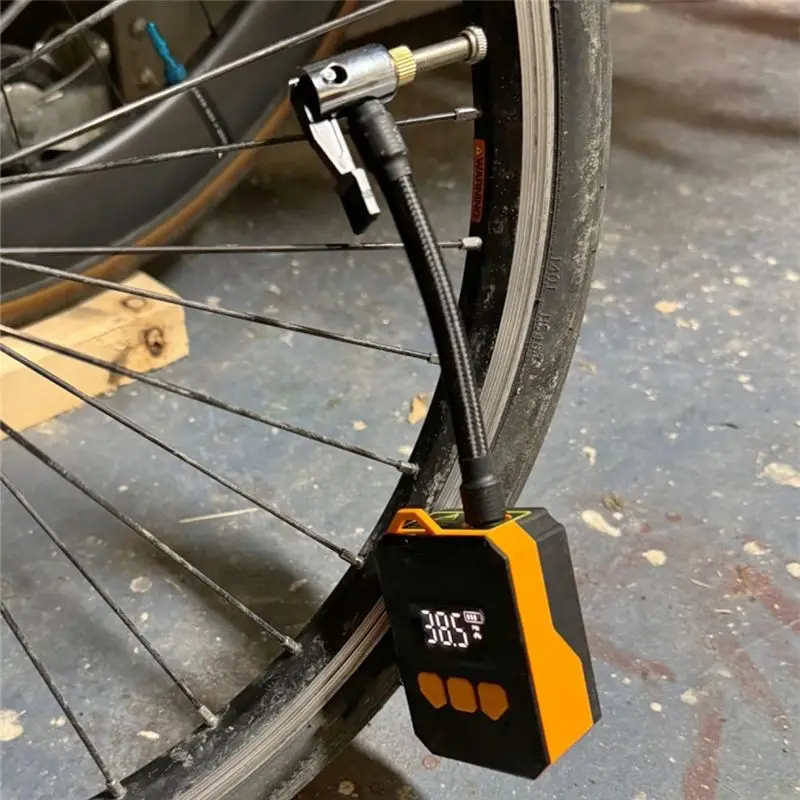Strange Bicycle Tire Inflator 150PSI Mini Bike Pump, Digital Pressure Gauge,Auto Stop Function Air Pump