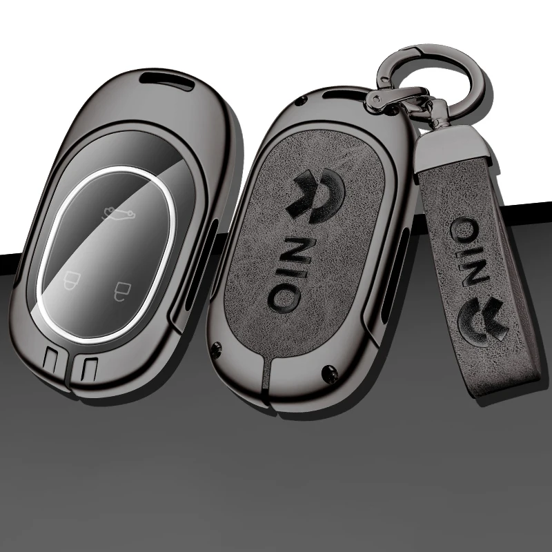 Zinc Alloy Car Key Case Cover for Nio ET5 ET7 ES7 Protection Keychain Keyless Set Shell Car-Styling Interior Accessories